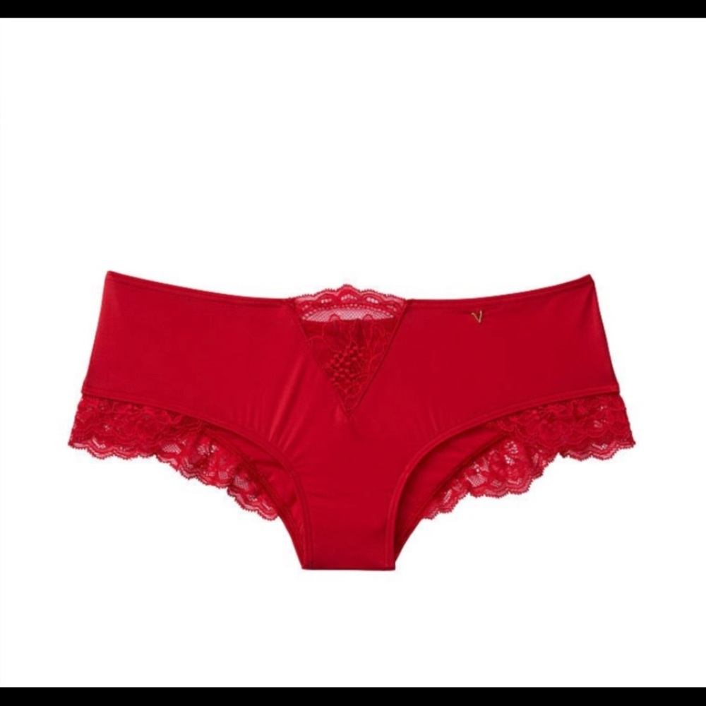 Ladies Red Satin detailed cheeky